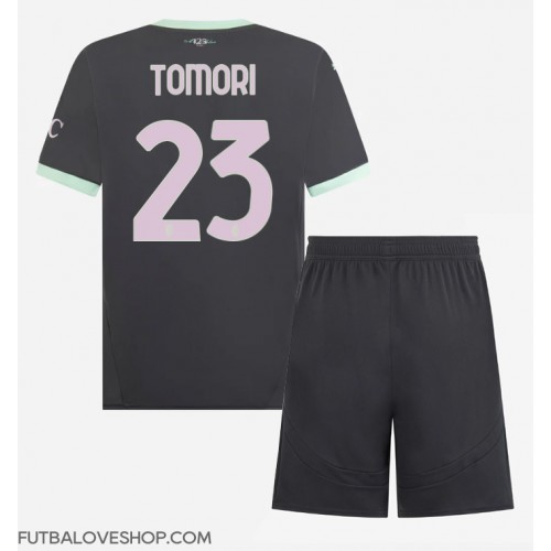 Dres AC Milan Fikayo Tomori #23 Tretina pre deti 2024-25 Krátky Rukáv (+ trenírky)